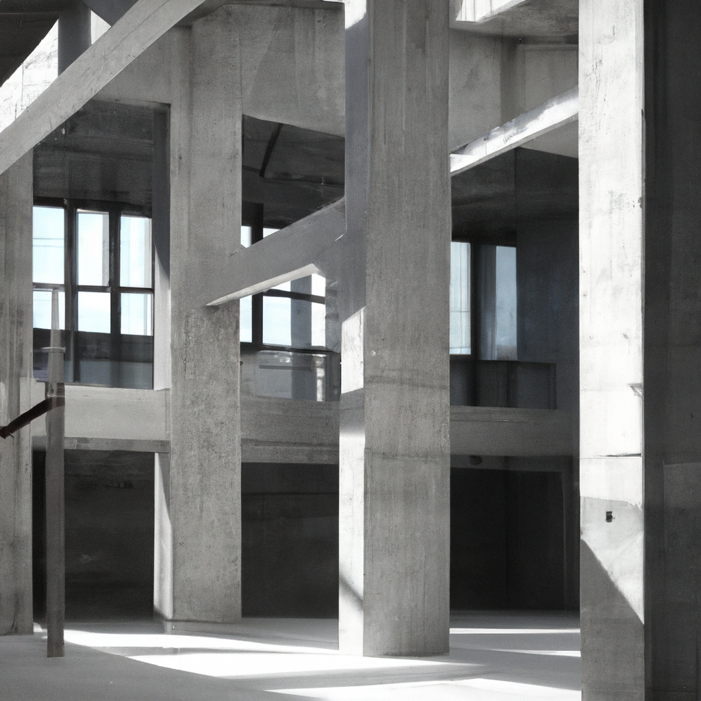 Arquitectura minimalista con líneas limpias y hormigón a luz natural en Santiago